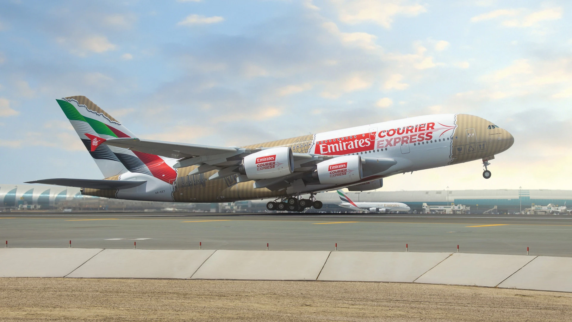 Emirates Courier Express aircraft livery